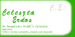 celeszta erdos business card